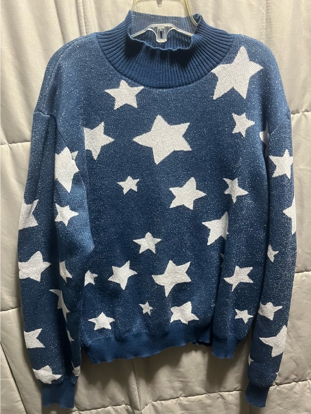 Hot Topic Coraline Collection Size XL Blue Stars Sweater